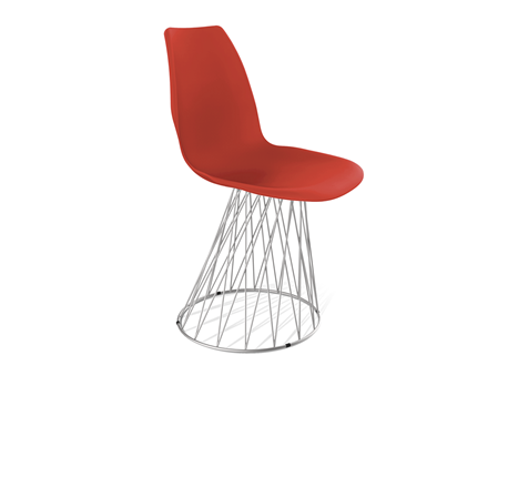 Обеденный стул SHT-ST29/S87 (красный ral 3020/хром лак) в Магадане - изображение