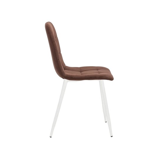 Обеденный стул Leset Скай (Металл белый/велюр Шоколад) в Магадане - изображение 2