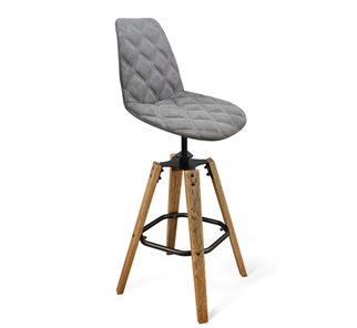 Барный стул SHT-ST29-C20/S93 (серый туман/брашированный коричневый/черный муар) в Магадане