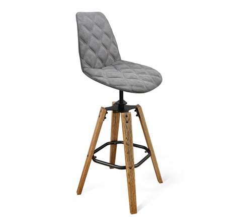 Барный стул SHT-ST29-C20/S93 (серый туман/брашированный коричневый/черный муар) в Магадане - изображение