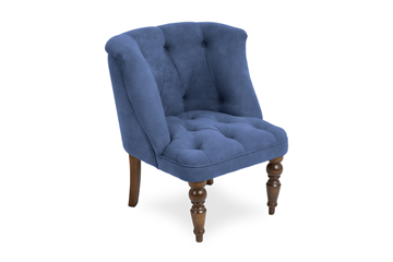 Кресло Бриджит синий ножки коричневые в Магадане - предосмотр 1