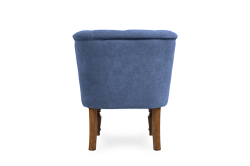 Кресло Бриджит синий ножки коричневые в Магадане - предосмотр 5