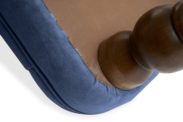 Кресло Бриджит синий ножки коричневые в Магадане - изображение 7