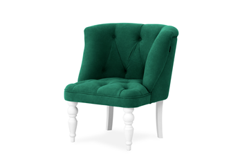 Кресло на ножках Бриджит зеленый ножки белые в Магадане