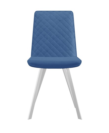 Мягкий стул 202, микровелюр B8 blue, ножки белые в Магадане - изображение 1