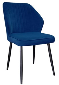 Кухонный стул 222, микровелюр Z20 синий, ножки черные в Магадане