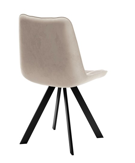 Обеденный стул 229 Поворотный, Микровелюр B03 Beige / опоры черные в Магадане - изображение 2