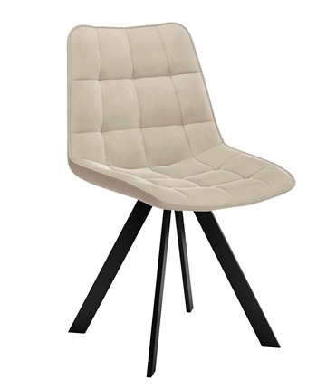 Обеденный стул 229 Поворотный, Микровелюр B03 Beige / опоры черные в Магадане - изображение