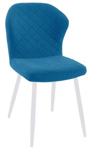 Мягкий стул 239 синий, ножки белые в Магадане - предосмотр