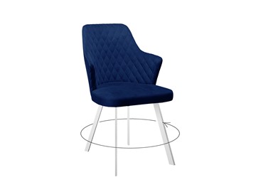 Обеденный стул 245 Поворотный синий/белый в Магадане - предосмотр