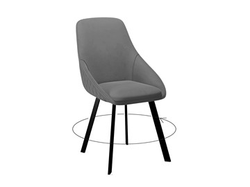Обеденный стул 246 Поворотный темно-серый/черный в Магадане - предосмотр