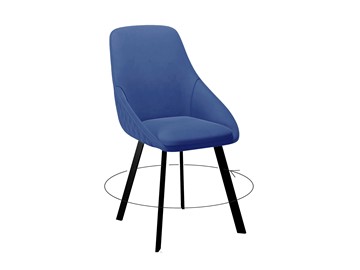 Обеденный стул 246 Поворотный синий/черный в Магадане - предосмотр