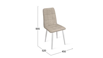 Кухонный стул Аспен К1С (Белый матовый/Микровелюр Duna Brilliant) в Магадане - предосмотр 5