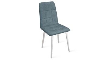Кухонный стул Аспен К1С (Белый матовый/Микровелюр Duna Dustry Blue) в Магадане