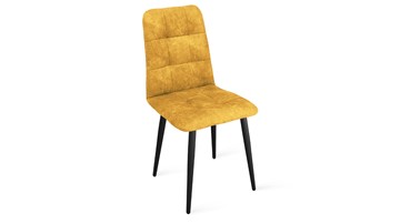 Кухонный стул Аспен К1С (Черный муар/Микровелюр Wellmart Yellow) в Магадане