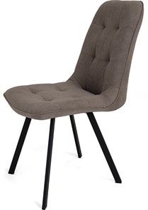 Обеденный стул Бакарди, ноги черные прямоугольные 1-Q3015/велюр T173 Капучино в Магадане - предосмотр