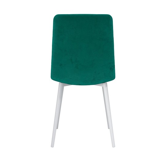 Кухонный стул Белла, велюр тенерифе изумруд/Цвет металл белый в Магадане - изображение 3