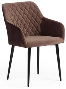 Обеденный стул BREMO (mod. 708) 58х55х83 коричневый barkhat 12/черный арт.19000 в Магадане - предосмотр