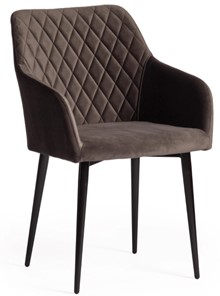 Обеденный стул BREMO (mod. 708) 58х55х83 темно-серый barkhat 14/черный арт.19046 в Магадане