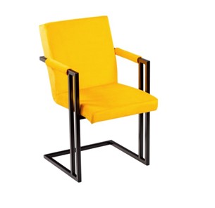 Обеденный стул Бруно, Черный/Аврора 09(желтый) в Магадане