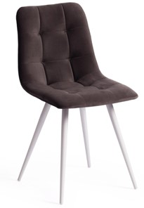 Кухонный стул CHILLY (mod. 7095-1) 45х53х88 темно-серый barkhat 14/белый арт.17295 в Магадане