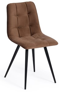 Обеденный стул CHILLY (mod. 7095) 45х53х88 коричневый barkhat 12/черный арт.14393 в Магадане