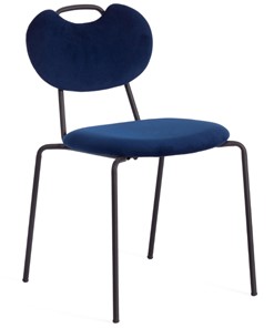 Обеденный стул DANTON (mod. 0139223) 47х56,5х79 темно-синий S108 (117 DARK BLUE)/черный арт.20057 в Магадане