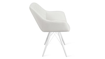 Кухонный стул Дастин К3 (Белый матовый/Кож.зам Polo White) в Магадане - предосмотр 1