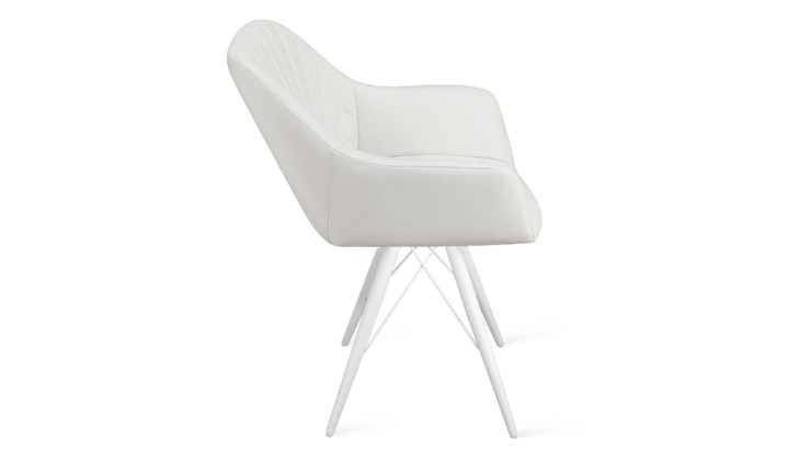 Кухонный стул Дастин К3 (Белый матовый/Кож.зам Polo White) в Магадане - изображение 1