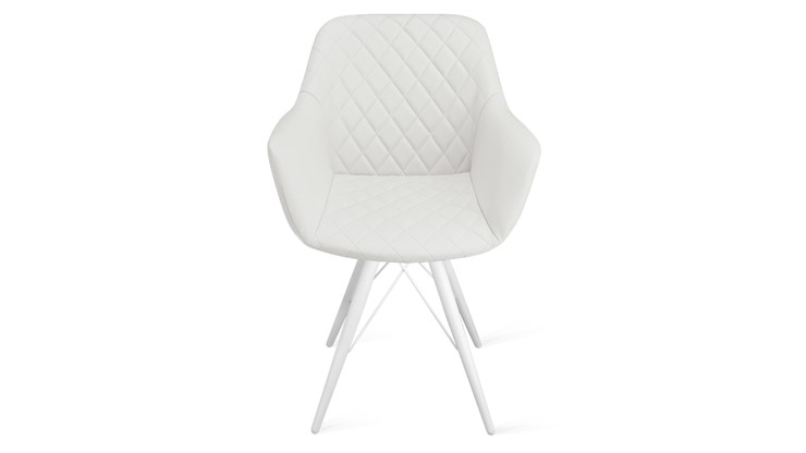 Кухонный стул Дастин К3 (Белый матовый/Кож.зам Polo White) в Магадане - изображение 3