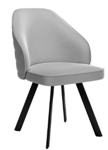 Обеденный стул dikline 276 Е28 светло-серый  ножки черные в Магадане