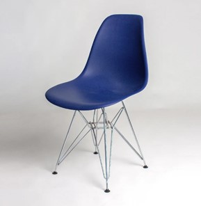 Обеденный стул DSL 110 Chrom (темно-синий) в Магадане - предосмотр