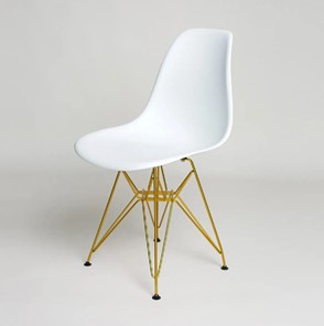 Обеденный стул derstuhl DSL 110 Gold (белый) в Магадане