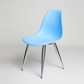 Обеденный стул derstuhl DSL 110 Milan Chrom (голубой) в Магадане