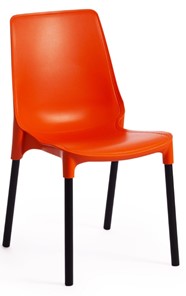 Стул обеденный GENIUS (mod 75) 46x56x84 оранжевый/черные ножки арт.19670 в Магадане