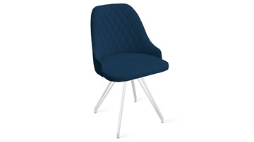Обеденный стул Гранд К4 (Белый матовый/Велюр Confetti Blue) в Магадане - предосмотр