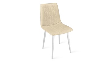 Обеденный стул Хьюго К1С (Белый матовый/Велюр Confetti Cream) в Магадане