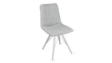 Кухонный стул Хьюго К3 (Белый матовый/Микровелюр Duna Silver) в Магадане