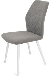 Обеденный стул Кальяри, ноги белые круглые XL (R32)/велюр T180 Светло-серый в Магадане