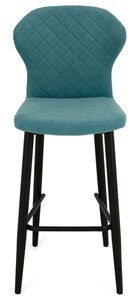 Обеденный стул Марио барный(Аквамарин Т179/ноги черные) в Магадане - предосмотр 1