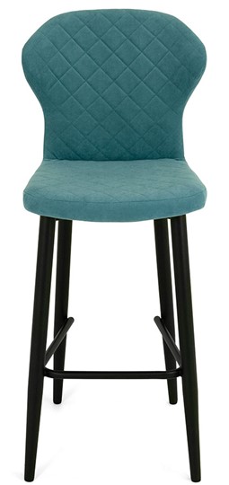 Обеденный стул Марио барный(Аквамарин Т179/ноги черные) в Магадане - изображение 1