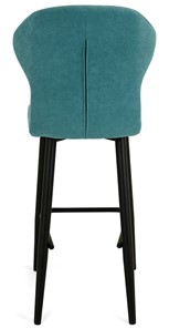 Обеденный стул Марио барный(Аквамарин Т179/ноги черные) в Магадане - предосмотр 4