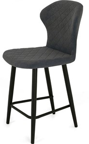 Кухонный стул Марио полубарный(Графит Т177/ноги черные) в Магадане - предосмотр