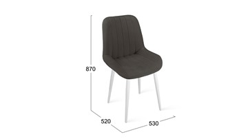 Обеденный стул Марвел Исп. 2 К1С (Белый матовый/Велюр Confetti Stone) в Магадане - предосмотр 5