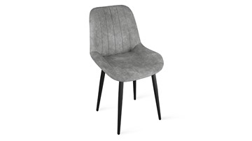 Обеденный стул Марвел Исп. 2 К1С (Черный муар/Микровелюр Wellmart Silver) в Магадане - предосмотр