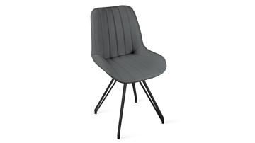 Обеденный стул Марвел Исп. 2 К4 (Черный муар/Кож.зам Polo Graphite) в Магадане