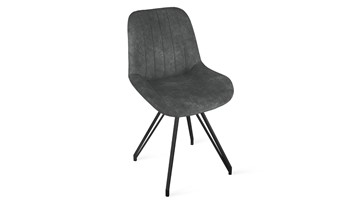 Обеденный стул Марвел Исп. 2 К4 (Черный муар/Микровелюр Wellmart Graphite) в Магадане - предосмотр