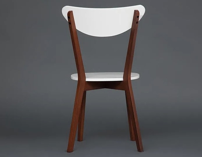 Кухонный стул MAXI (Макси), бук/МДФ 86x48,5x54,5 Белый/Коричневый арт.19583 в Магадане - изображение 4
