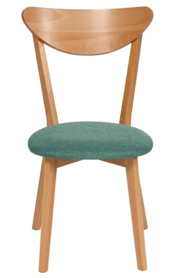 Кухонный стул MAXI (Макси), бук/ткань 86x48,5x54,5 Морская волна/ натуральный бук арт.19590 в Магадане - изображение 1