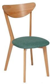 Кухонный стул MAXI (Макси), бук/ткань 86x48,5x54,5 Морская волна/ натуральный бук арт.19590 в Магадане - предосмотр